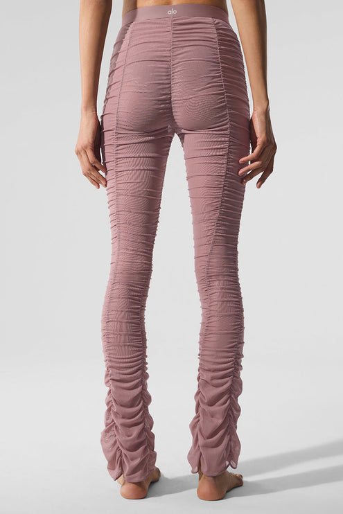 alo Women's Airlift Mesh High-Waist Cherish Legging - Smoky Quartz