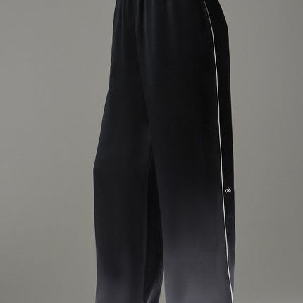 alo Women's Courchevel Silk Pant - Black/Ivory