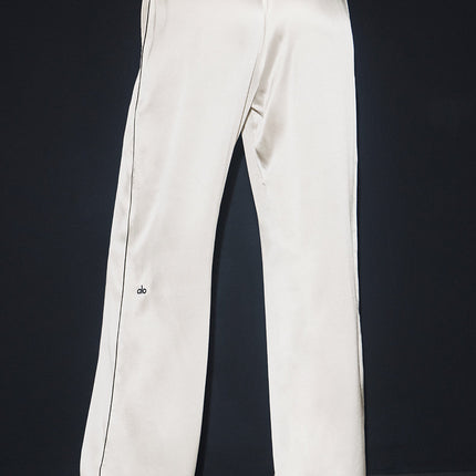 alo Women's Courchevel Silk Pant - Ivory/Black