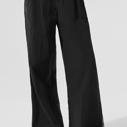 alo Women's High-Waist Origin Wide Leg Track Pant - Black