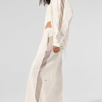 alo Women's High-Waist Origin Wide Leg Track Pant - Ivory