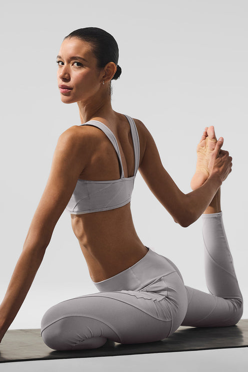 alo Women's Washed Alosoft High-Waist Sunray Legging - Grey Sky Wash