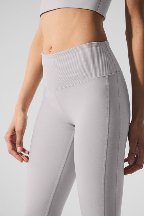 alo Women's Washed Alosoft High-Waist Lounge Legging - Grey Sky Wash