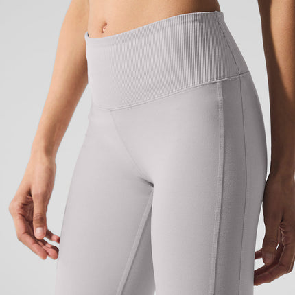 alo Women's Washed Alosoft High-Waist Lounge Legging - Grey Sky Wash