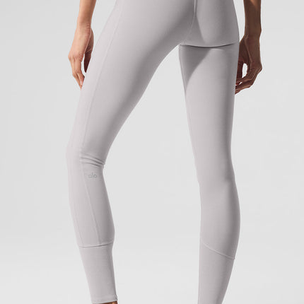 alo Women's Washed Alosoft High-Waist Lounge Legging - Grey Sky Wash