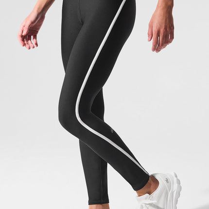 alo Women's Airlift High Waist Charger 7/8 Legging - Black/White