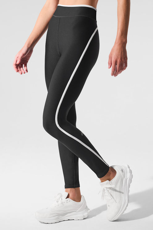 alo Women's Airlift High Waist Charger 7/8 Legging - Black/White
