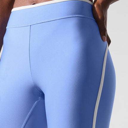 alo Women's Airlift High Waist Charger 7/8 Legging - Crystal Clear Blue/White