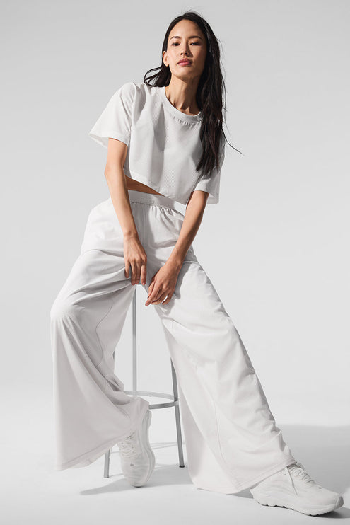 alo Women's Mesh Mirage Trouser - White