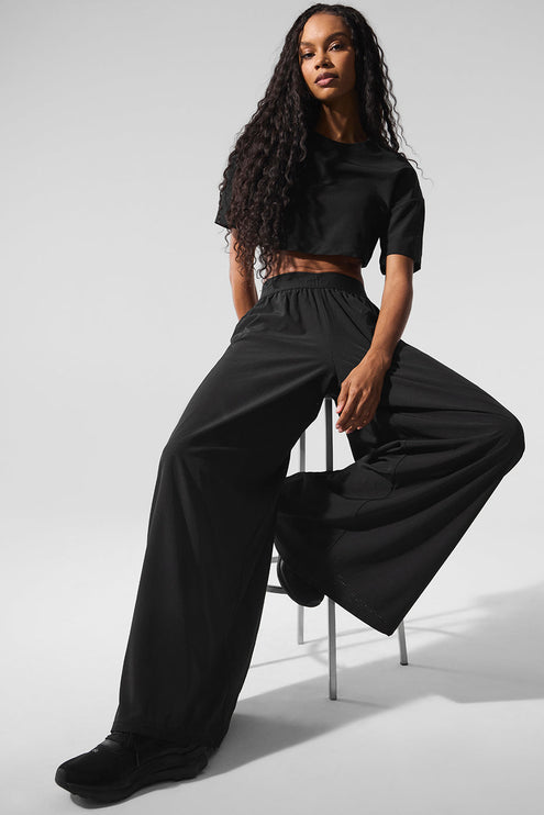 alo Women's Mesh Mirage Trouser - Black