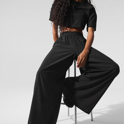 alo Women's Mesh Mirage Trouser - Black