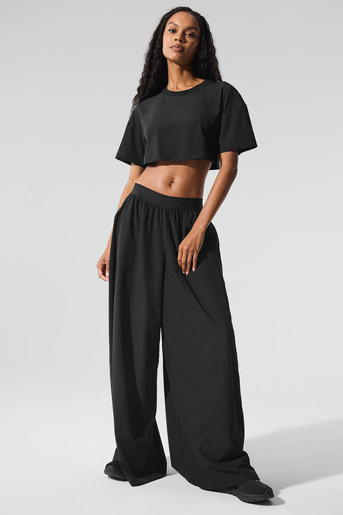 alo Women's Mesh Mirage Trouser - Black