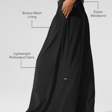 alo Women's Mesh Mirage Trouser - Black