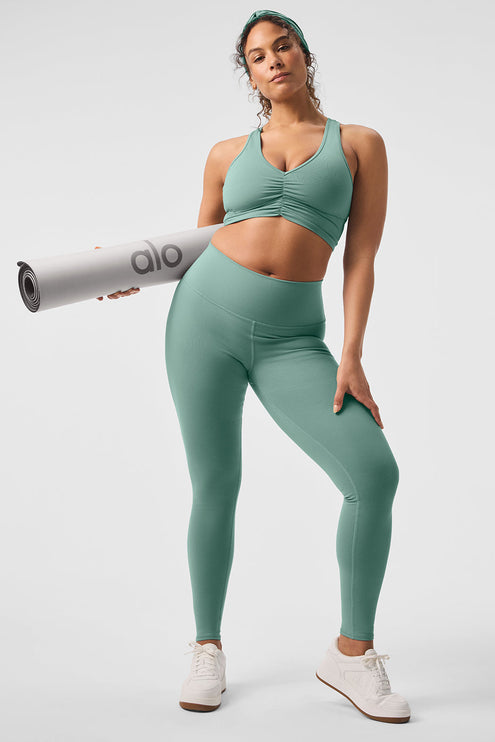 alo Women's High-Waist Airbrush Legging - Botanical Green