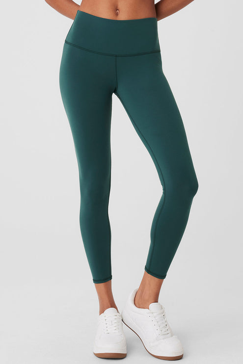 alo Women's 7/8 High-Waist Airbrush Legging - Midnight Green