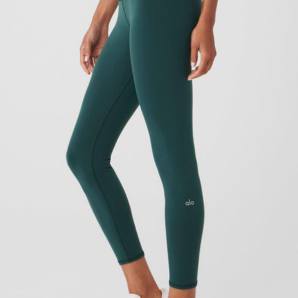 alo Women's 7/8 High-Waist Airbrush Legging - Midnight Green