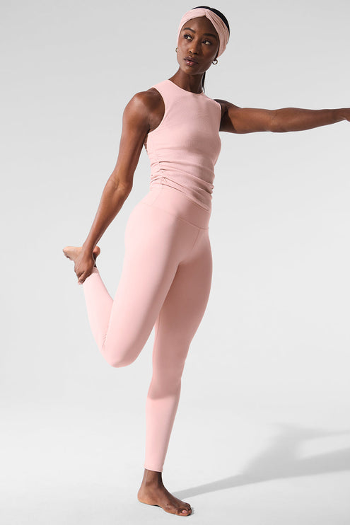 alo Women's 7/8 High-Waist Airbrush Legging - Pink Quartz
