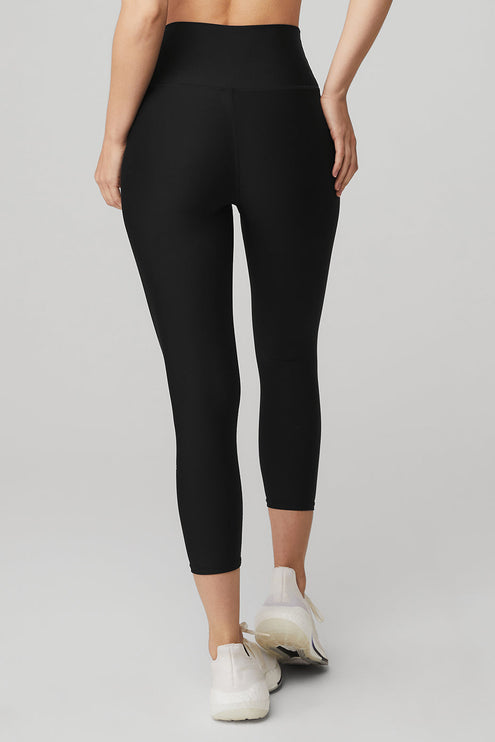alo Women's High-Waist Airlift Capri - Black