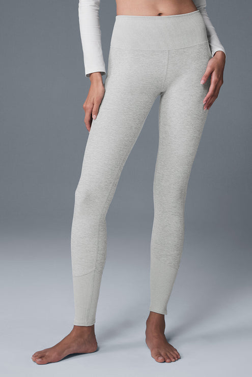 alo Women's High-Waist Alosoft Lounge Legging - Athletic Heather Grey