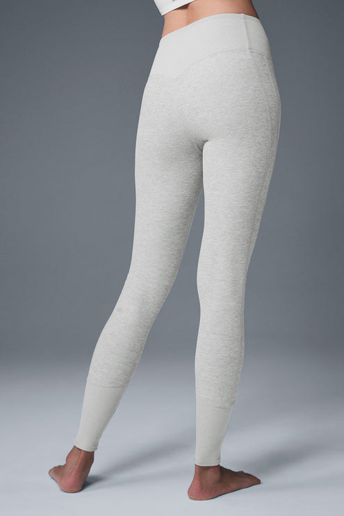 alo Women's High-Waist Alosoft Lounge Legging - Athletic Heather Grey