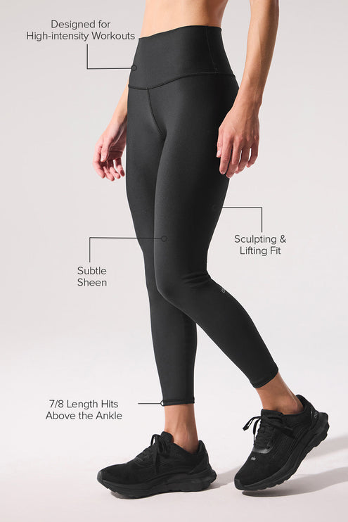 alo Women's 7/8 High-Waist Airlift Legging - Black