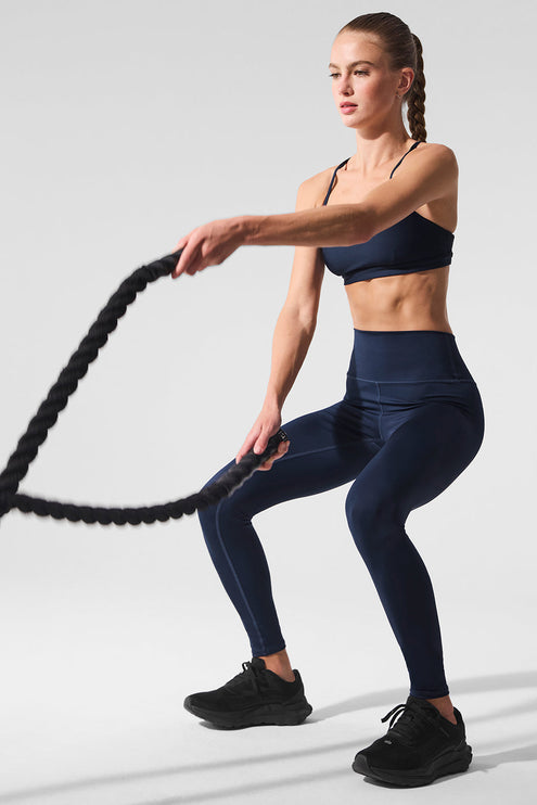 alo Women's 7/8 High-Waist Airlift Legging - Navy