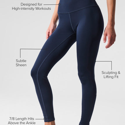 alo Women's 7/8 High-Waist Airlift Legging - Navy