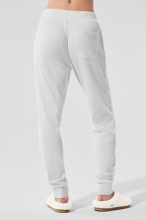 alo Women's Muse Sweatpant - White Heather