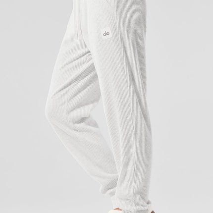 alo Women's Muse Sweatpant - White Heather