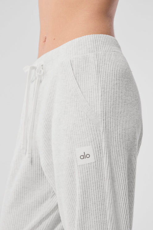 alo Women's Muse Sweatpant - White Heather