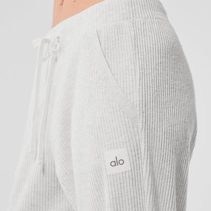 alo Women's Muse Sweatpant - White Heather