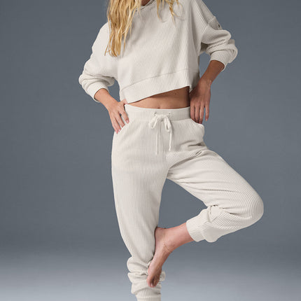 alo Women's Muse Sweatpant - Ivory