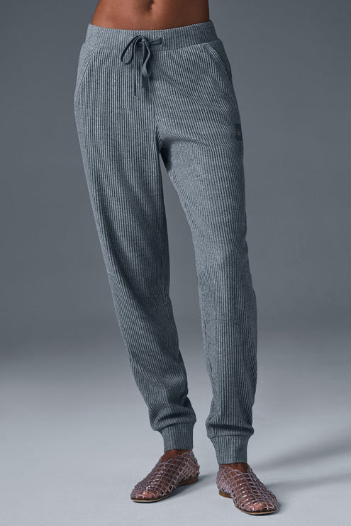 alo Women's Muse Sweatpant - Steel Grey Heather