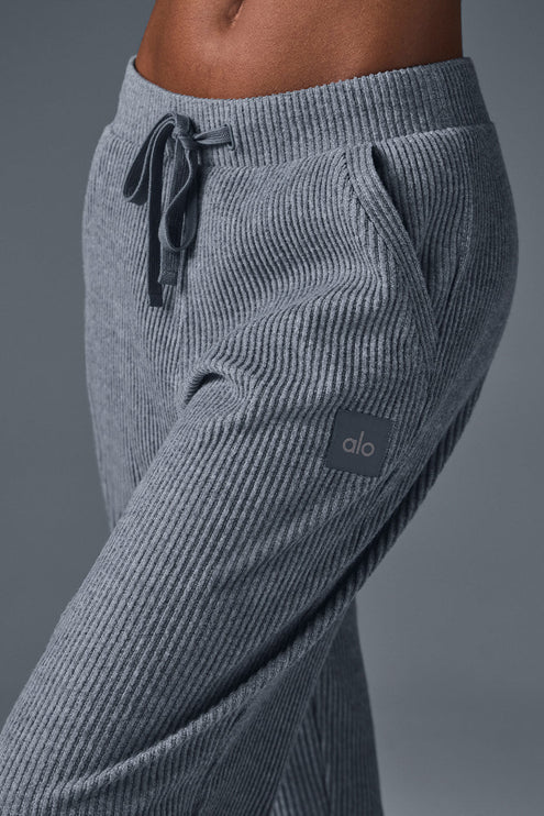 alo Women's Muse Sweatpant - Steel Grey Heather