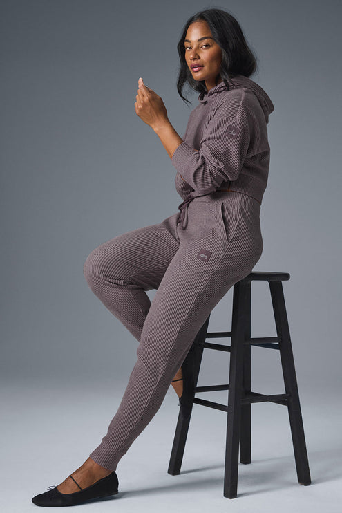 alo Women's Muse Sweatpant - Raisinette Heather