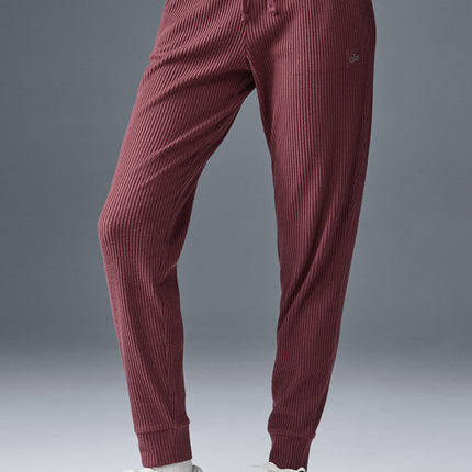 alo Women's Muse Sweatpant - Burgundy Truffle