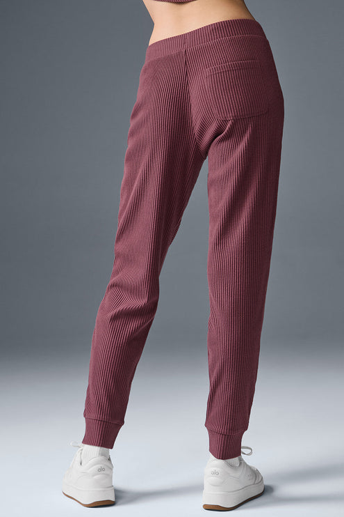 alo Women's Muse Sweatpant - Burgundy Truffle