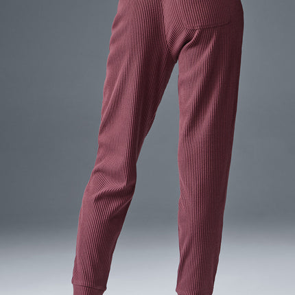 alo Women's Muse Sweatpant - Burgundy Truffle
