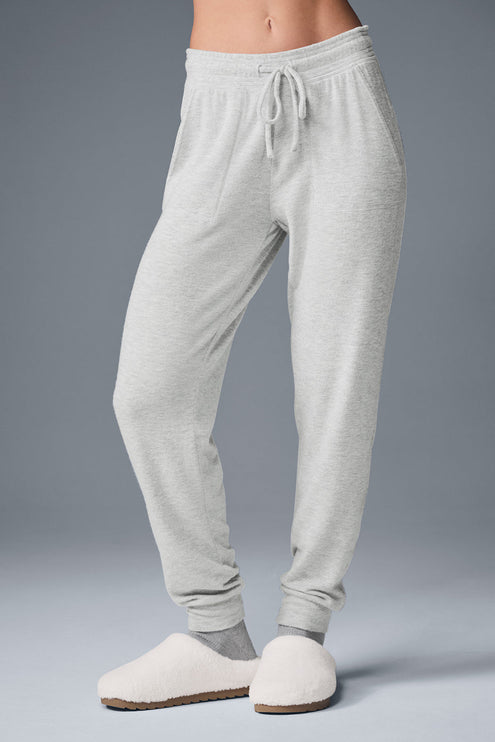 alo Women's Soho Sweatpant - Athletic Heather Grey