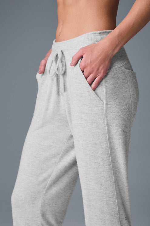 alo Women's Soho Sweatpant - Athletic Heather Grey