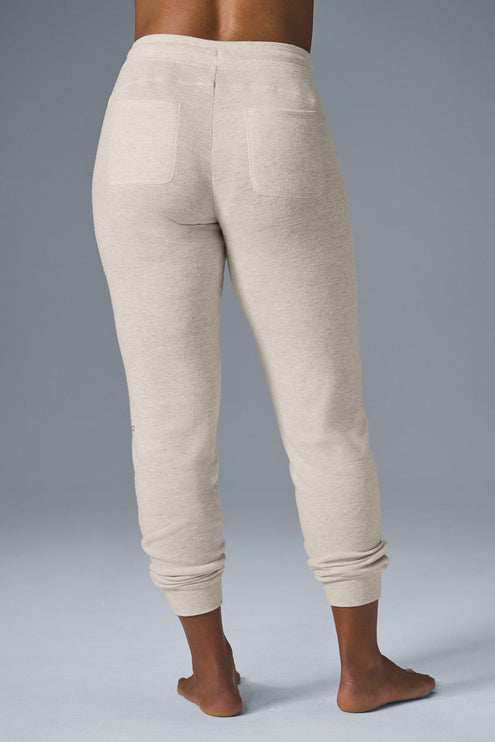 alo Women's Soho Sweatpant - Oatmeal Heather