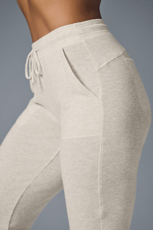alo Women's Soho Sweatpant - Oatmeal Heather