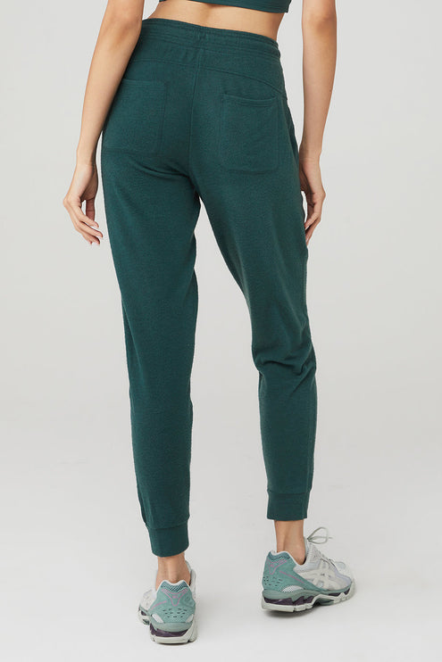 alo Women's Soho Sweatpant - Midnight Green