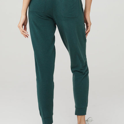 alo Women's Soho Sweatpant - Midnight Green