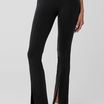 alo Women's Airbrush High-Waist Flutter Legging - Black
