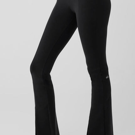 alo Women's Airbrush High-Waist Flutter Legging - Black