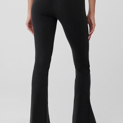 alo Women's Airbrush High-Waist Flutter Legging - Black