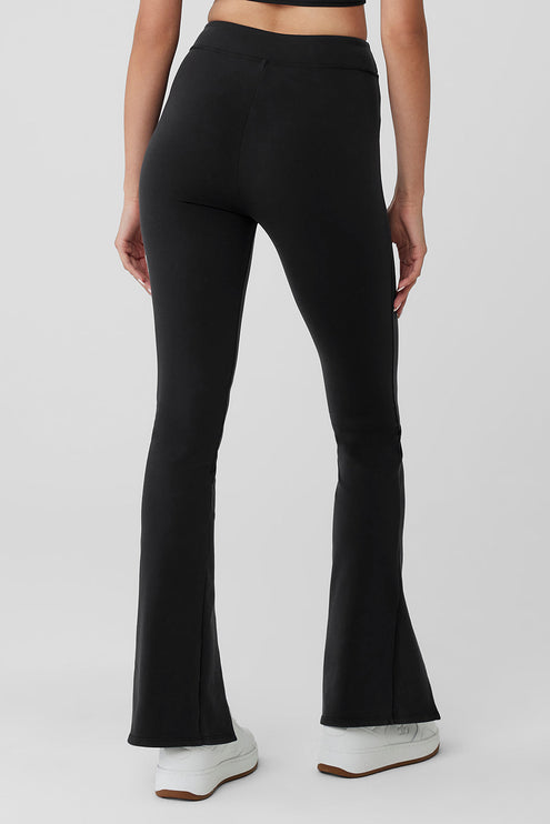 alo Women's Airbrush High-Waist Flutter Legging - Black