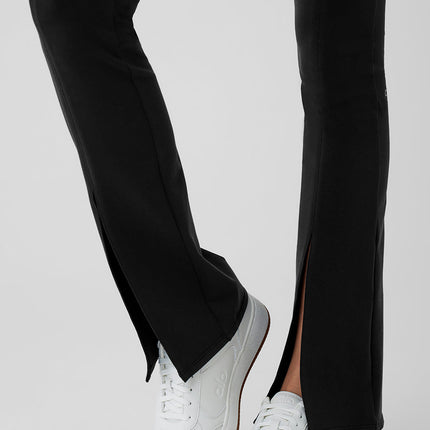alo Women's Airbrush High-Waist Flutter Legging - Black