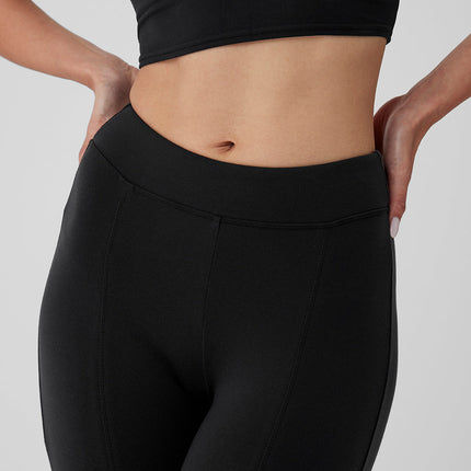 alo Women's Airbrush High-Waist Flutter Legging - Black